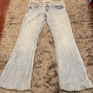 Abercrombie and Fitch light blue jeans.